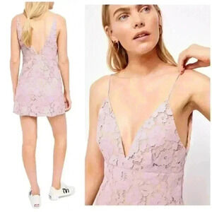 Free People Nude Shell with Lavender Lace